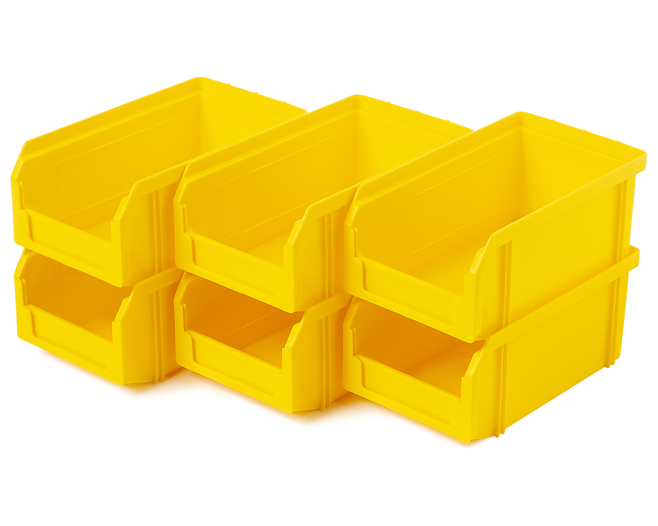 Пластиковый ящик Стелла-техник V-1-К6-желтый, 171х102х75 мм, комплект 6 шт