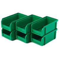 Пластиковый ящик Стелла-техник V-1-К6-зеленый, 172х102х75 мм, комплект 6 шт.