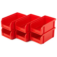 Пластиковый ящик Стелла-техник V-1-К6-красный, 172х102х75 мм, комплект 6 шт.