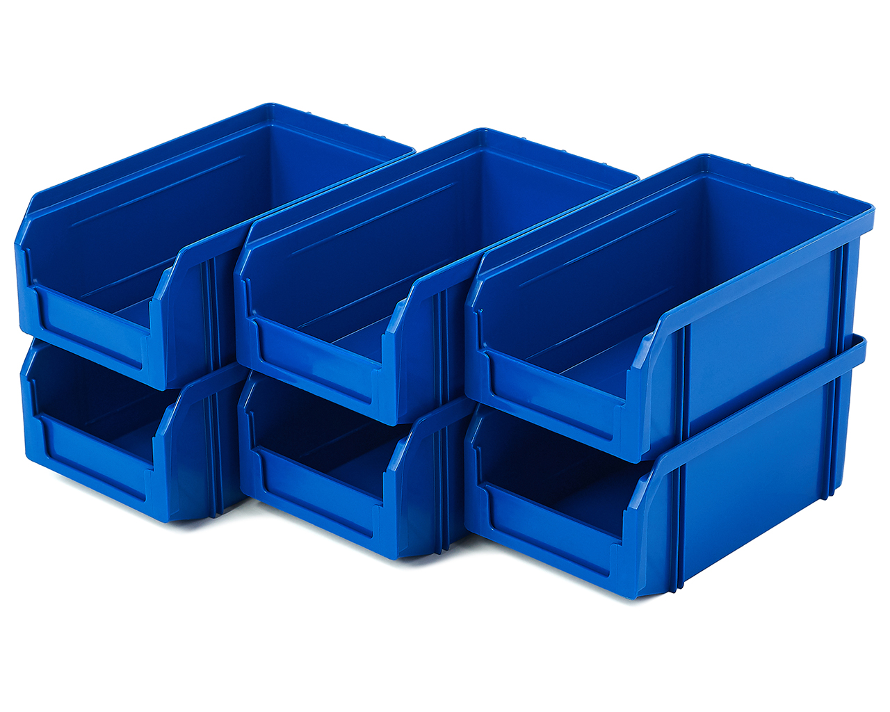 Пластиковый ящик Стелла-техник V-1-К6-синий, 171х102х75 мм, комплект 6 шт