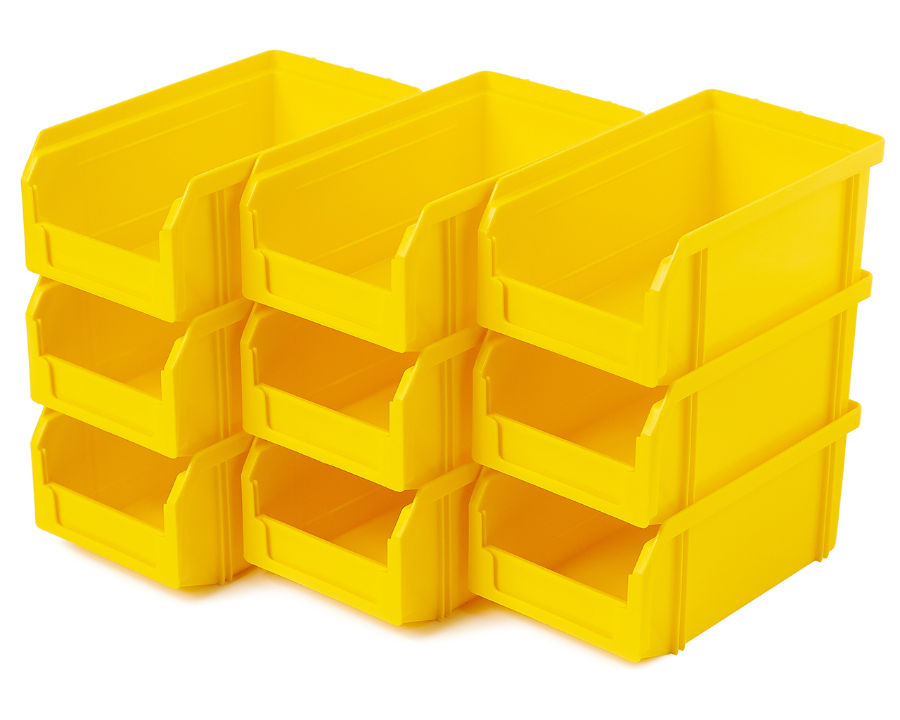 Пластиковый ящик Стелла-техник V-1-К9-желтый, 171х102х75 мм, комплект 9 шт