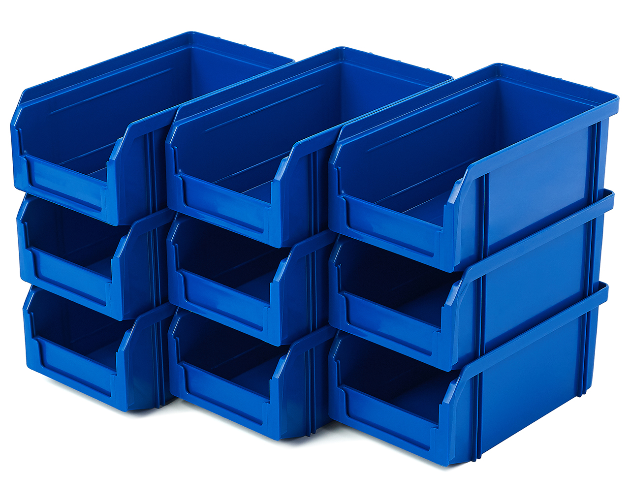 Пластиковый ящик Стелла-техник V-1-К9-синий, 171х102х75 мм, комплект 9 шт
