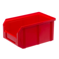Пластиковый ящик Стелла-техник V-2-красный 234х149х120 мм, 3,8 литра