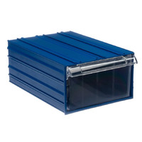 Пластиковый короб Стелла-техник С-501-А-синий-прозрачный 328х212х126мм