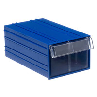 Пластиковый короб Стелла-техник С-2-синий-прозрачный 140х250х100 мм