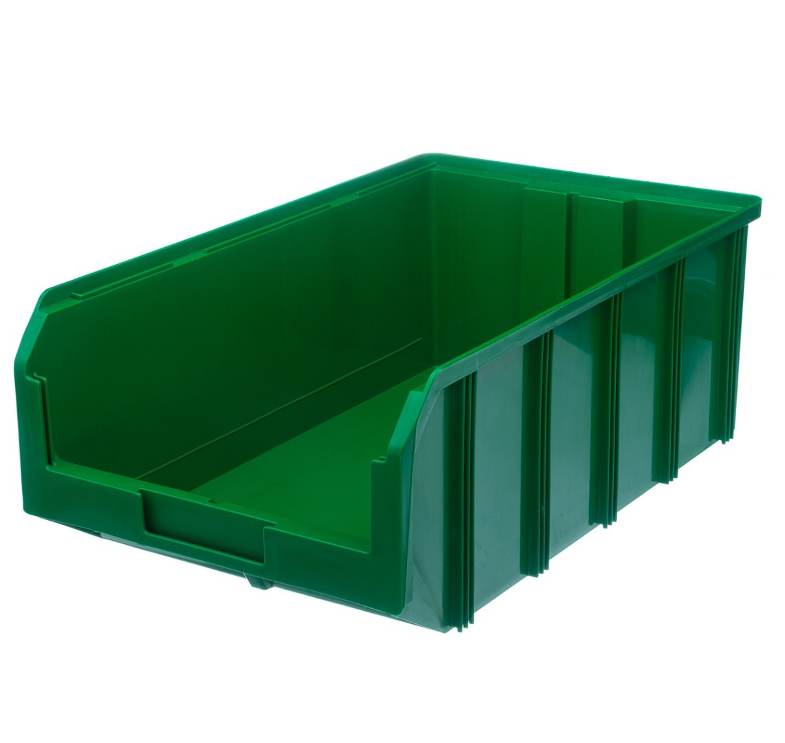 Пластиковый ящик Стелла-техник V-4-зеленый 502х305х186 мм, 20 л