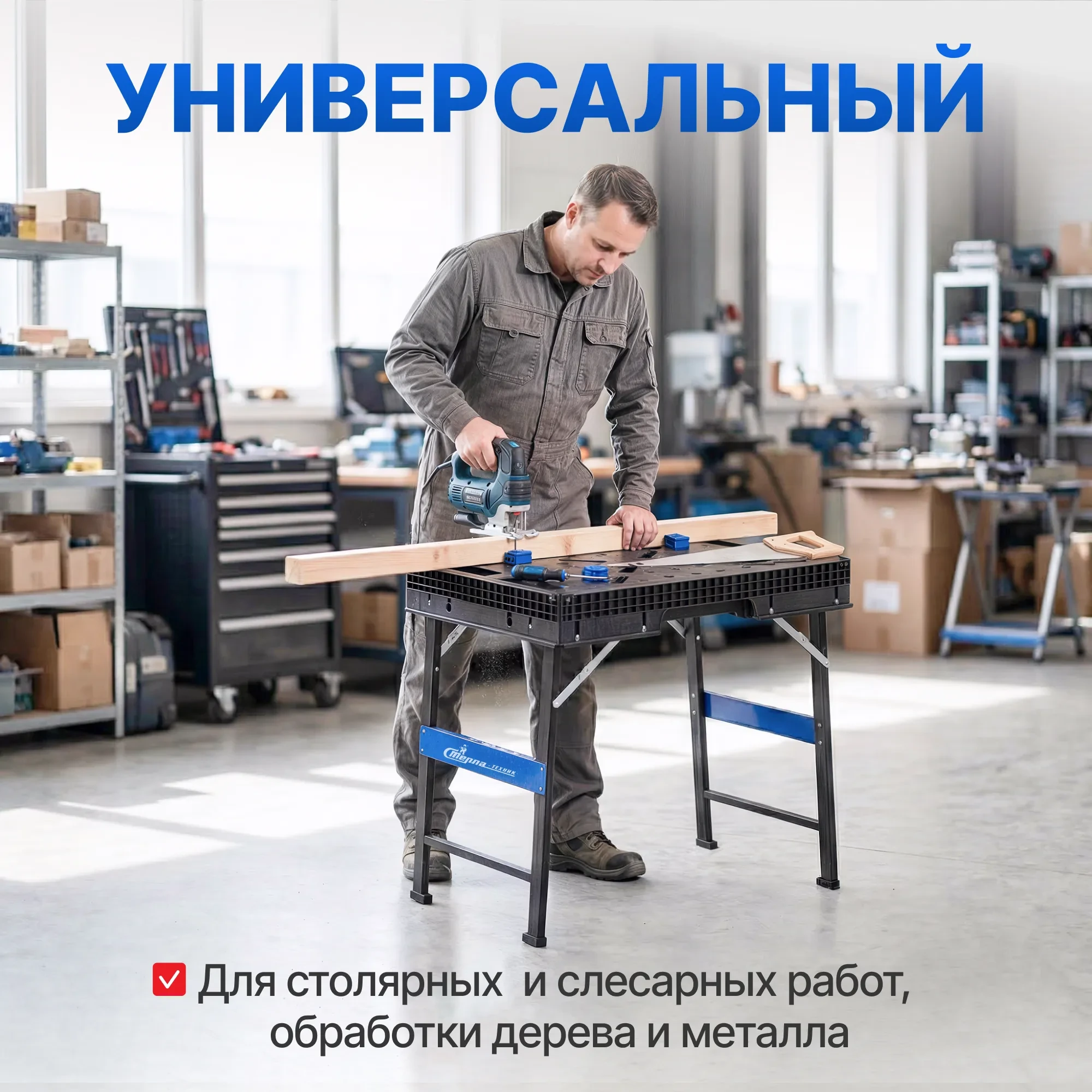 Складной верстак столярный универсальный Стелла-техник ST-054 (до 454 кг)