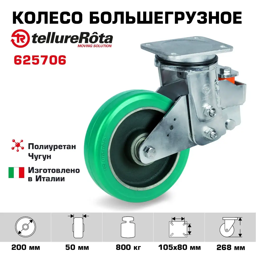 Колесо промышленное поворотное кронштейн P